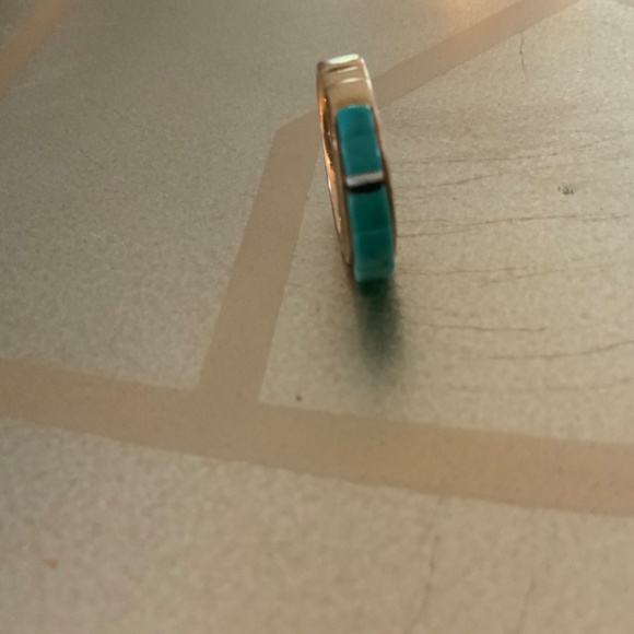 Authentic Turquoise Band Vintage Ring 6.5 - Picture 10 of 11